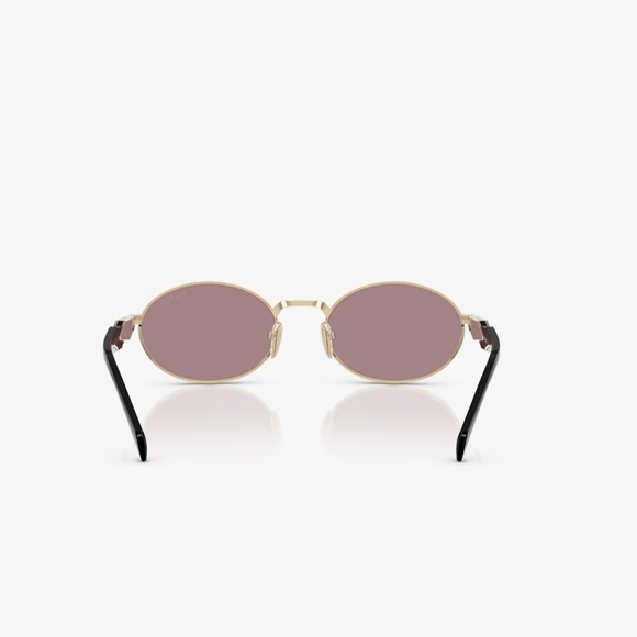 Prada 65ZS ZVN20I 55 Pale Gold Light Purple Brown Sunglasses PR65ZS main image 4